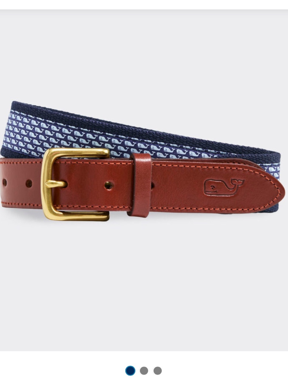 Boys Vineyard Vines Whale Canvas Club Belt